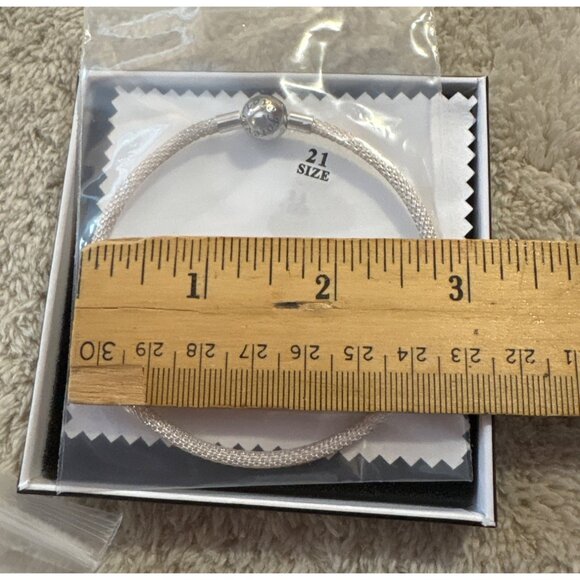 LaMenars 925 Sterling Silver Forever Love Charm Bracelet 21cm In Gift Box - Picture 10 of 12